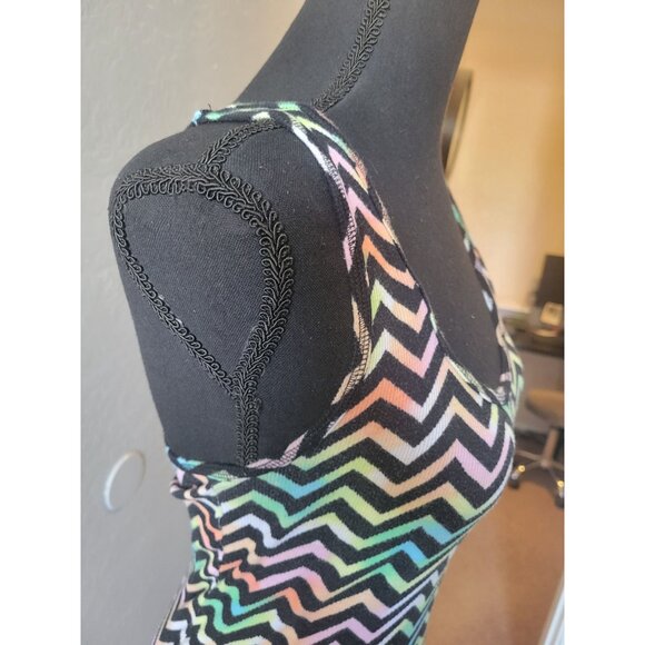 Chervon Multi-Colored Long Line Tank Top Size L (11-13) Summer Festival Boho - Picture 4 of 8